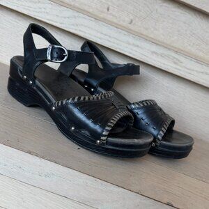 Dansko Black Sandals 38 8